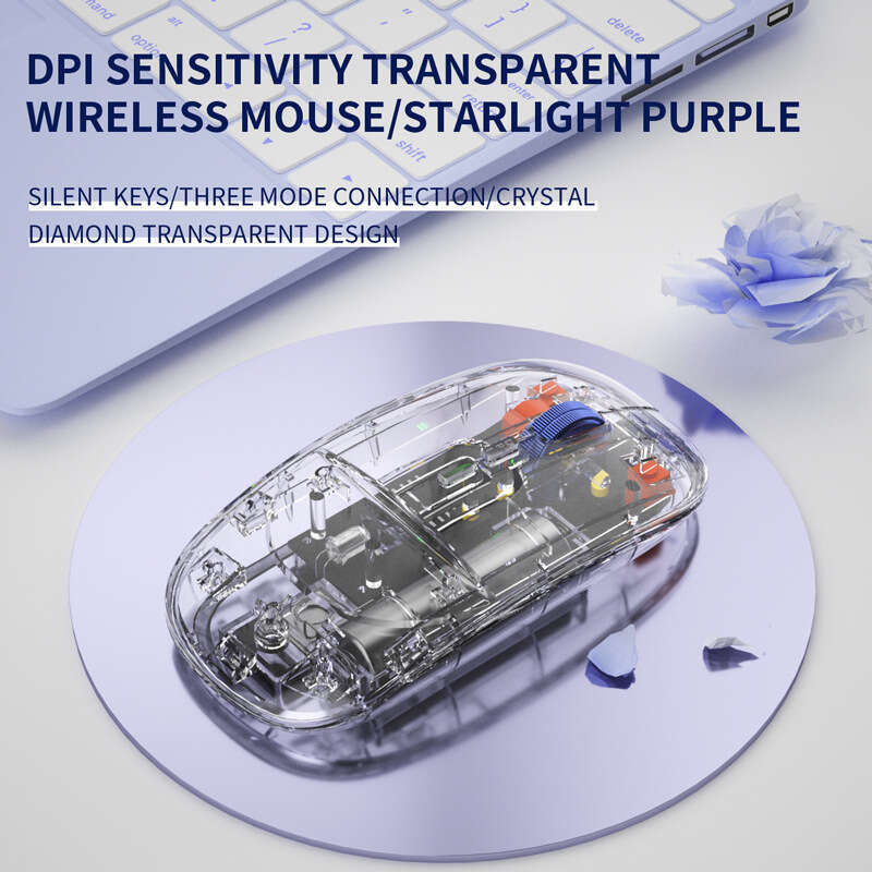 New wireless transparent luminous game USB charging, esports, mechanical computer accessories, office mouse. 