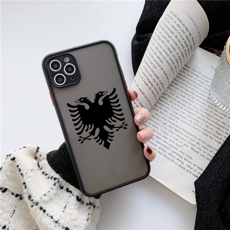Albania Albanians Flag Phone Case matte transparent For iphone 14 11 12 13 plus mini pro max cover. 