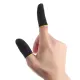 1 Pair(2 Pcs) Breathable Mobile Finger Sleeves / Sweatproof Gloves for Mobile Gaming - Black