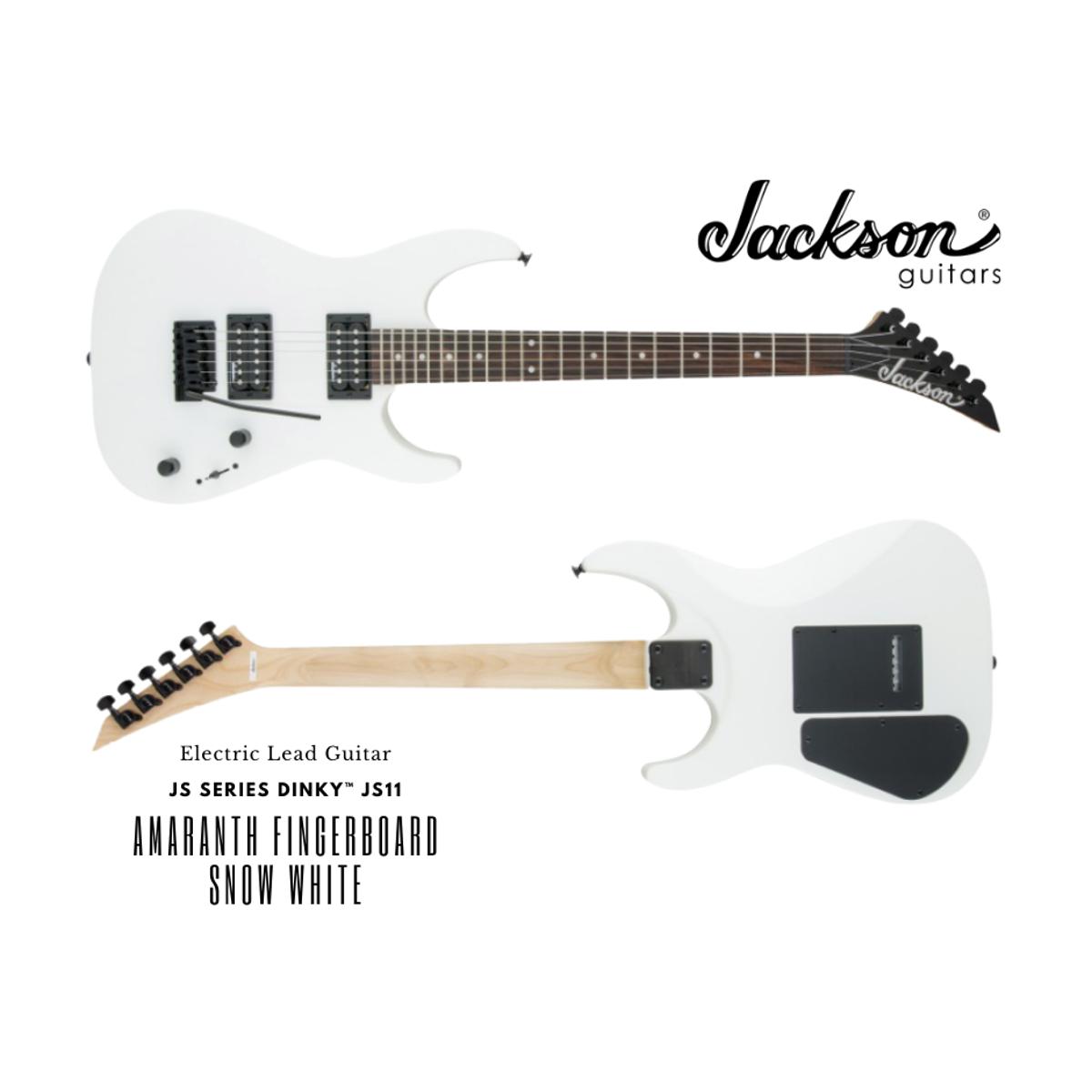 Jackson JS SERIES DINKY™ JS11, AMARANTH FINGERBOARD, SNOW WHITE