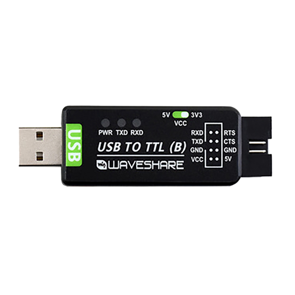 Waveshare Industrial Grade USB to TTL Converter CH343G Serial Port Conversion Support 5V/3.3V Level Conversion Circuit. 