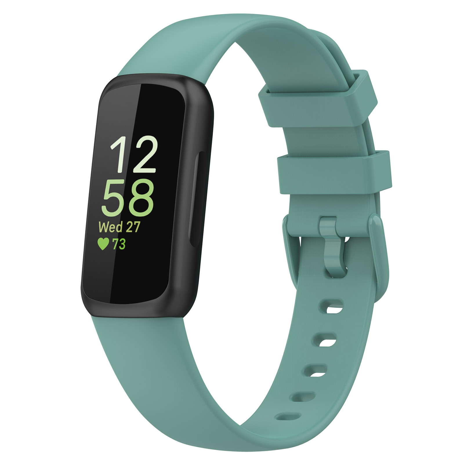 For Fitbit Inspire 3 Solid Color Silicone Watch Band, Size:S. 