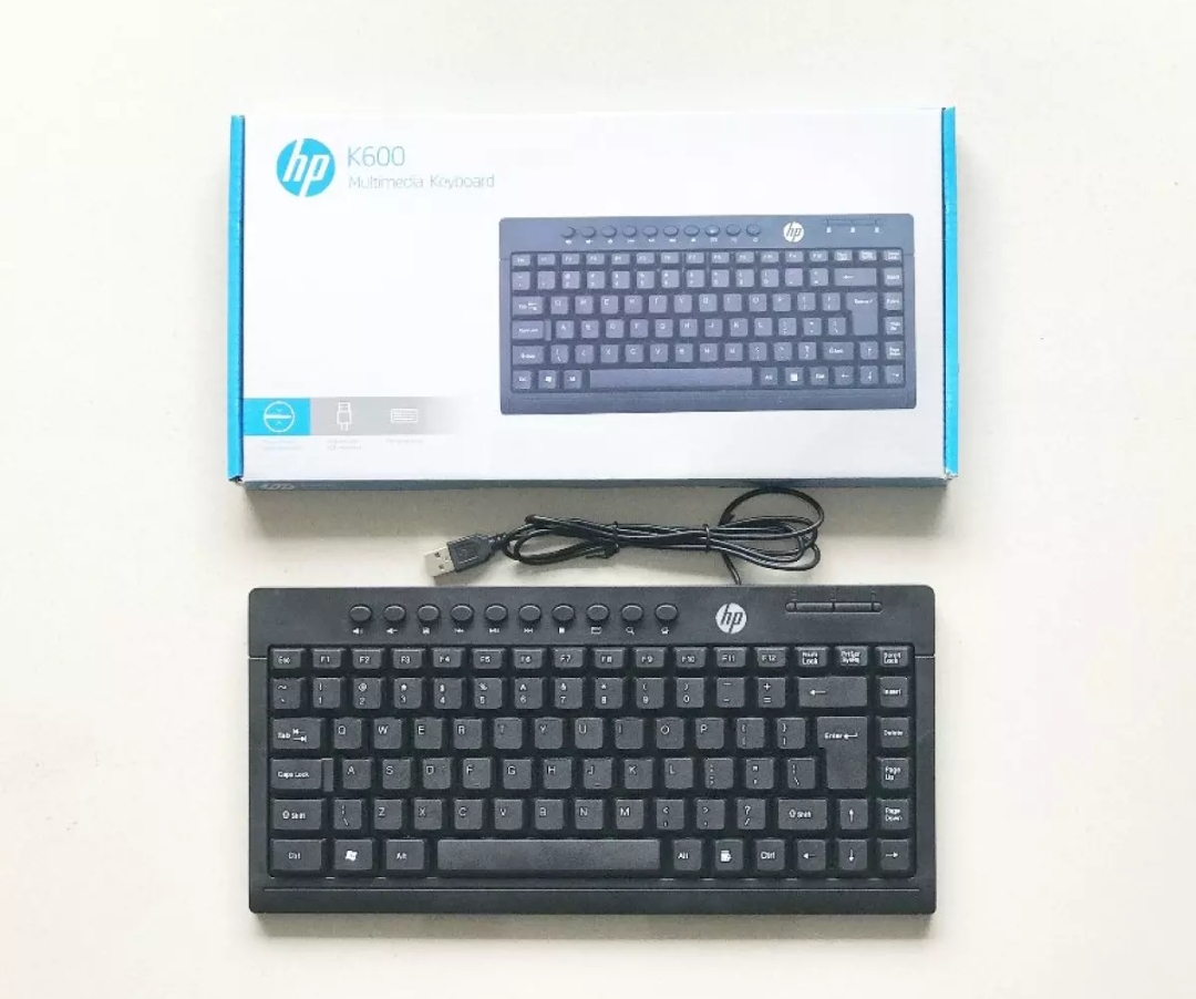 Hp K600 Usb Mini Multimedia Keyboard Black - Keyboard. 