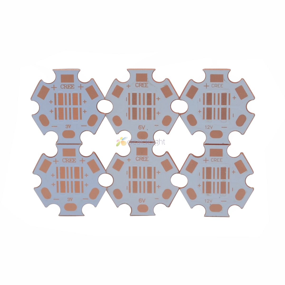 【Alizeker Mall】16mm 20mm Cooper Cree XPG XPG2 XPE XPE2 XML XHP50 XHP70 MKR led PCB 20mm x 1.6mm Star PCB