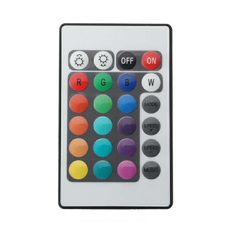 24 KEYS REMOTE CONTROL MUSIC ACTIVATED CONTROLLER FOR RGB LED STRIP LIGHT DC5-12V. 
