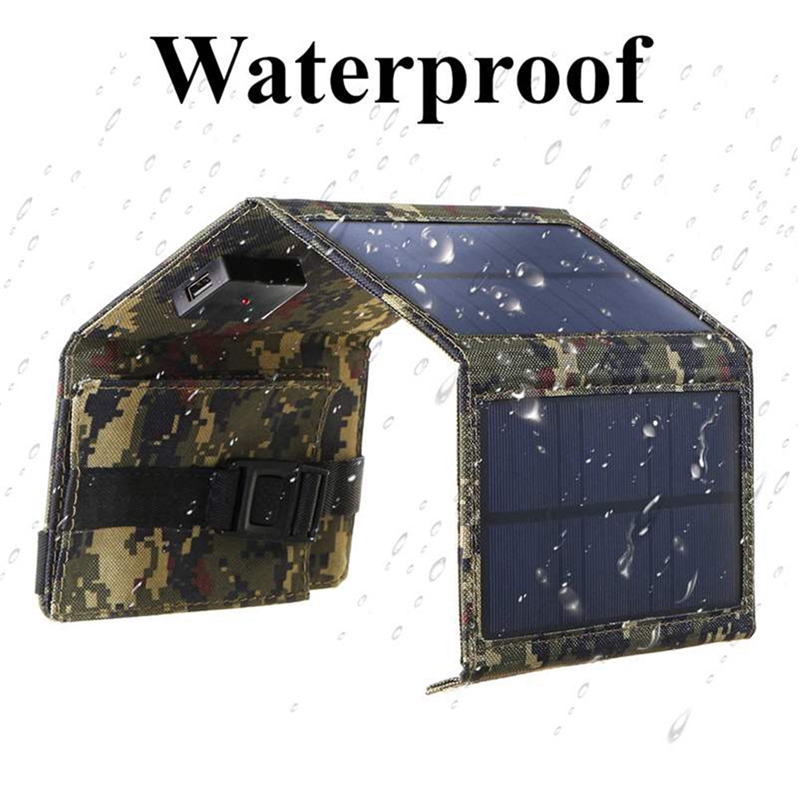 Foldable Solar Panel Solar Cell with USB for Camping Cell Phone B. 