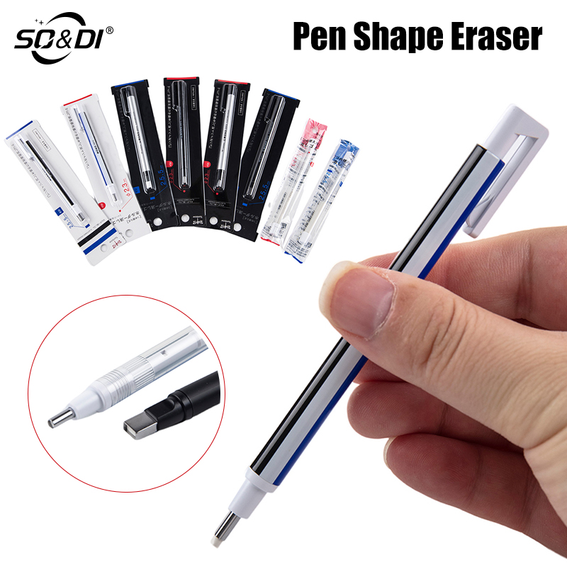 TOMBOW MONO Zero Eraser Sketching Highlighting Mechanical Eraser Refillable Pen Shape Rubber Press Type School Stationery
