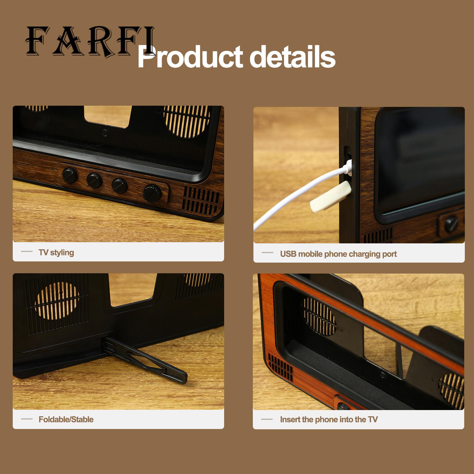 Retro Tv Phone Stand Retro Tv-shaped Phone Stand Portable Universal Desktop Holder less Than Mobile Phone Holder. 