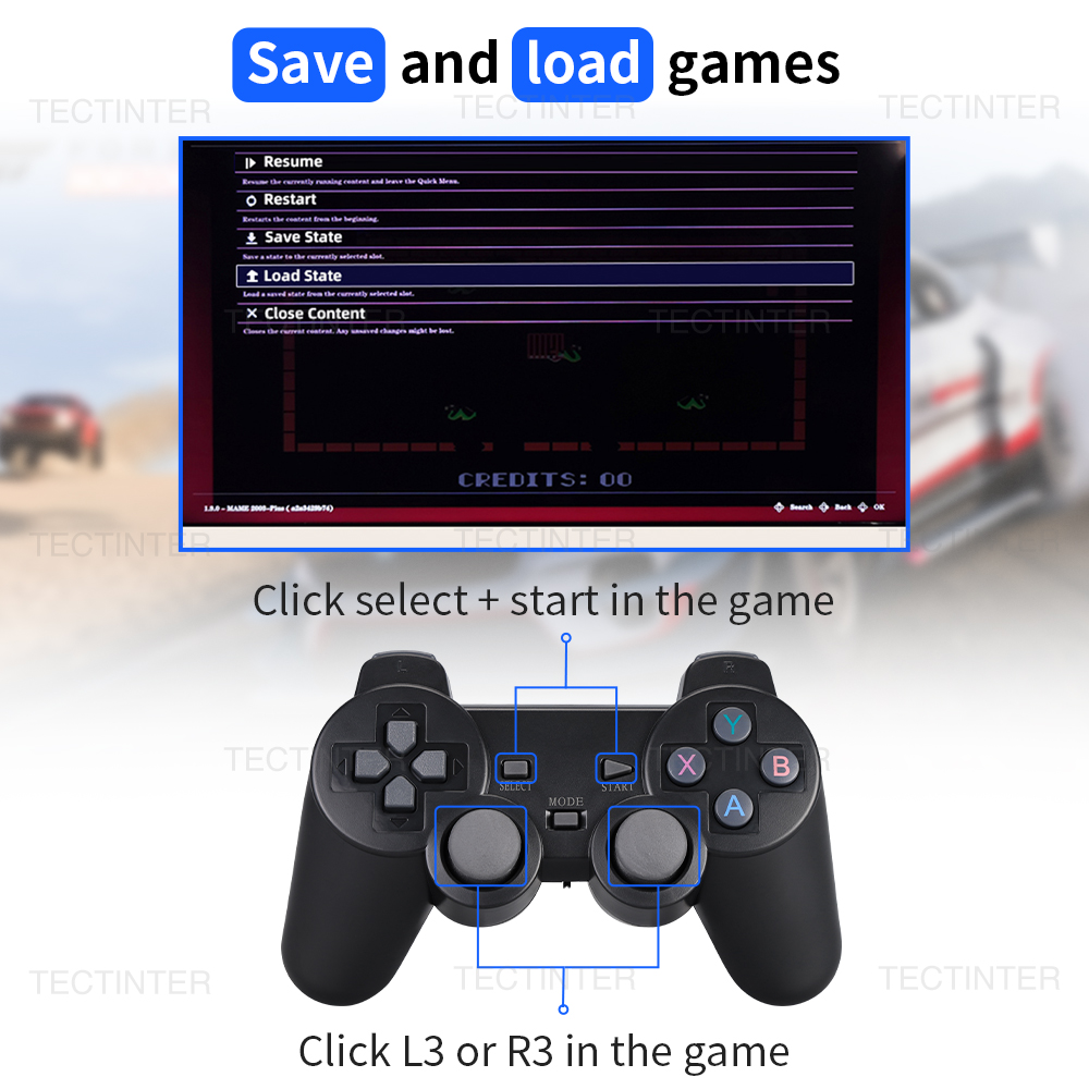 X2 Plus 4K Game Stick 128G Built-in 41000 3D Games 40+ s for N64/PSP HD Video Game Console With Wireless Controller. 