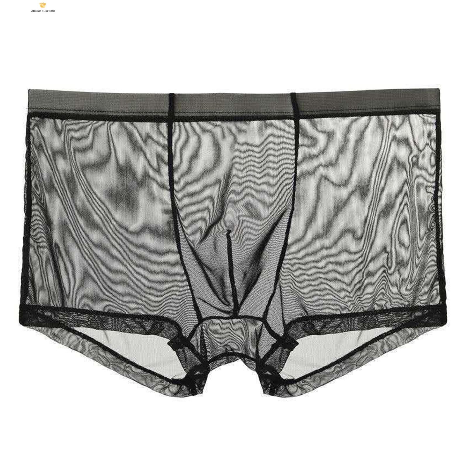 Quasar Men Briefs Lint Free Mesh Men Boxers Transparent Underwear. 