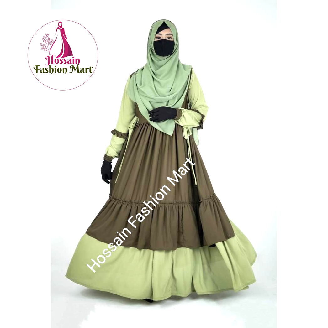Premium Quality Abaya Gown Burqa with a Large Hijab For Women Muslim Outerwear. 