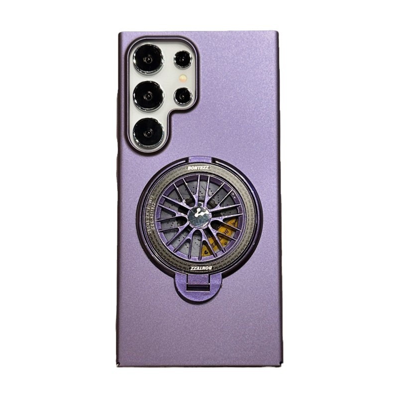 Applicable to Samsung S24ultra Phone Case Rotating Gyro Decompression Magnetic Suction Bracket New X100 Frosted Protective Cover. 