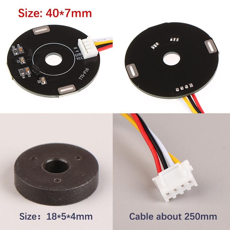 775-P16 Double Hall Magnet Encoder Code Plate Magnetic Induction Rotation Speed Direction Sensor Use To 775 DC Gear Motor Hudduo. 