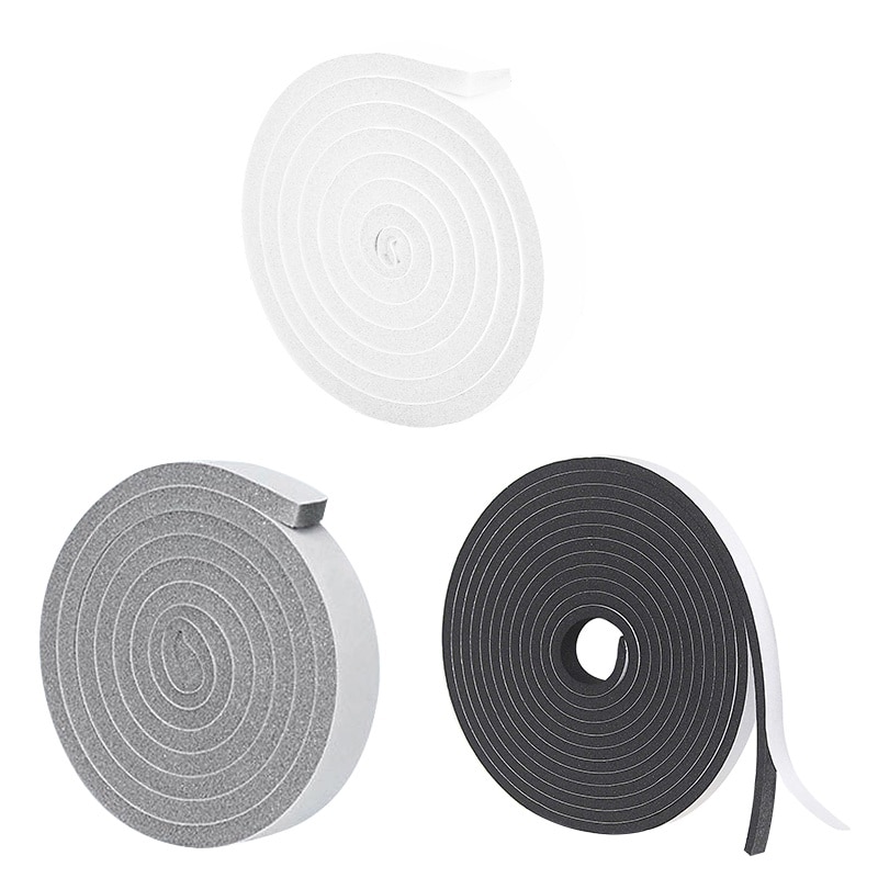 4M（2 Roll） Air Conditioner Insulation Foam Tape Sponge Window Sealing Strips Sound-Proof Weather Stripping Door Seal Gap Blocke. 