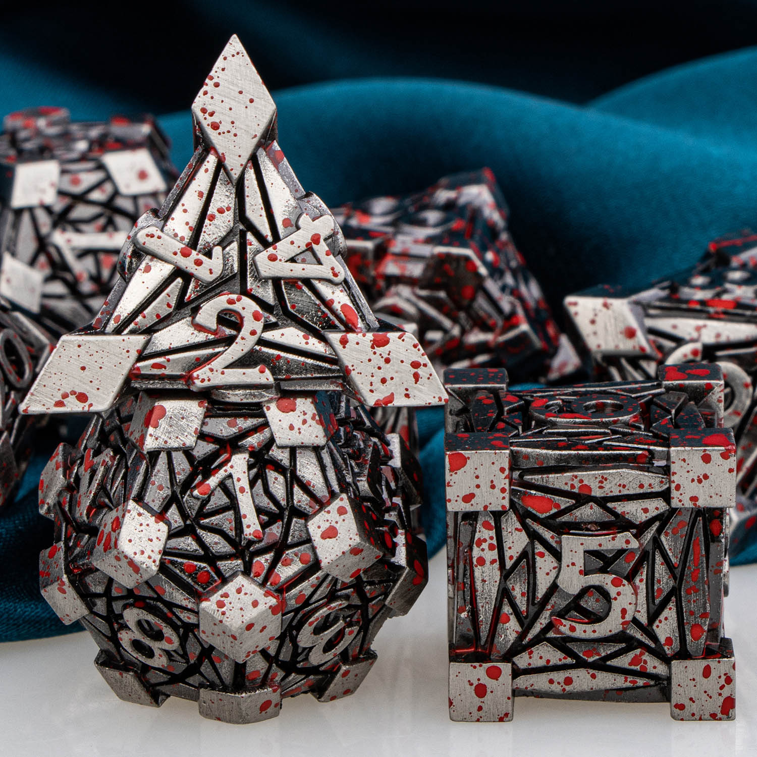 DND Metal Dice Set Dungeon and Dragon RPG Dice Polyhedral D D Dice for RPG D+D Rolling Game Dice D and D Dice D20 D12 D10 D8 D6. 
