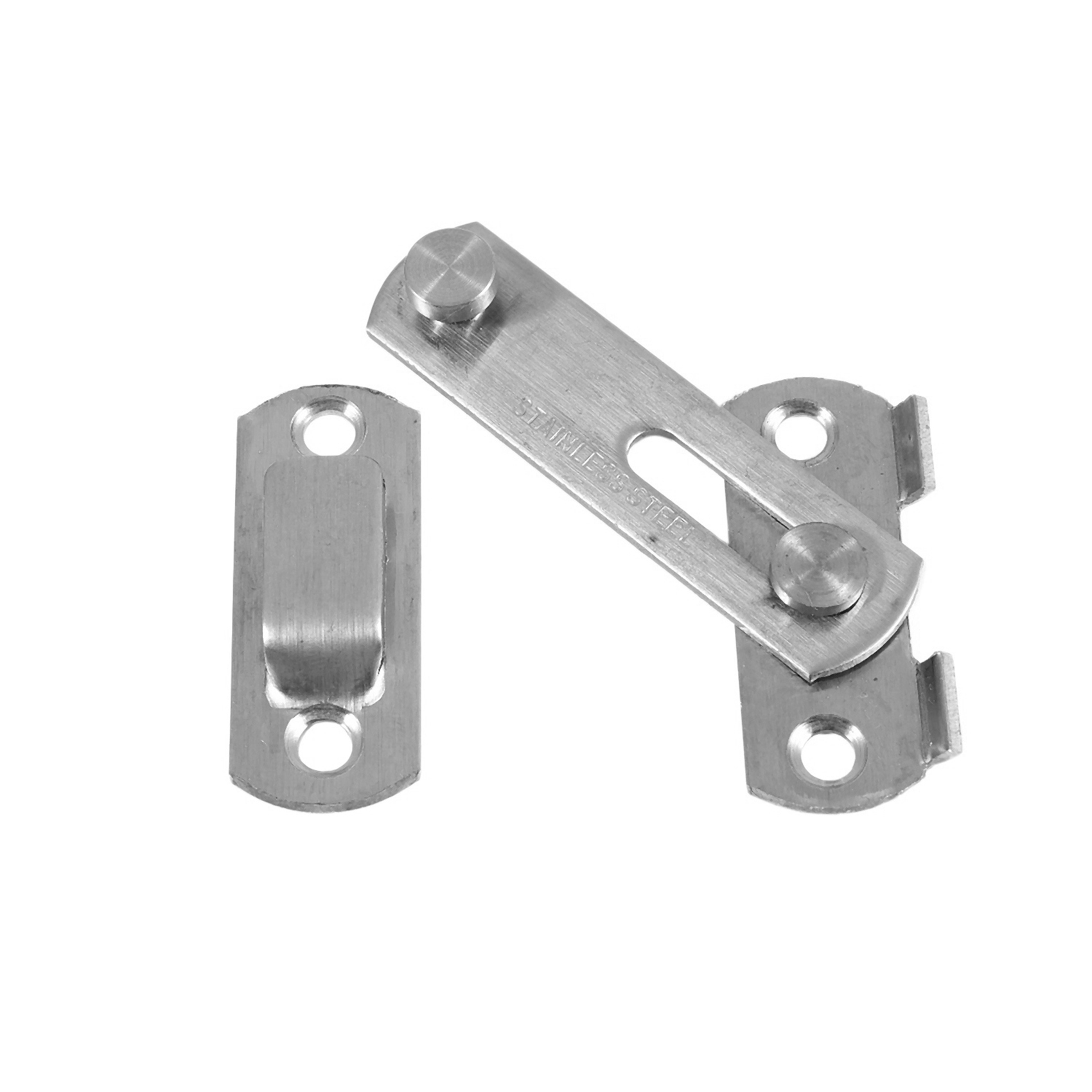 2X Hasp Latch METAL Hasp Latch Lock Sliding Door Lock for Window Cabinet Fitting