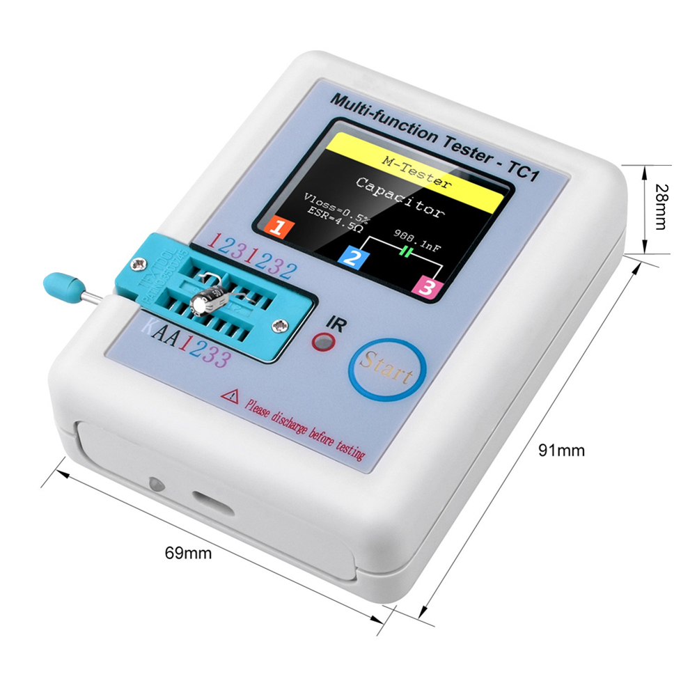 LCR-TC Multi-Meter Transistor Tester New Diode Triode Capacitor Resistor Test Meter MOSFET NPN PNP Triac MOS. 