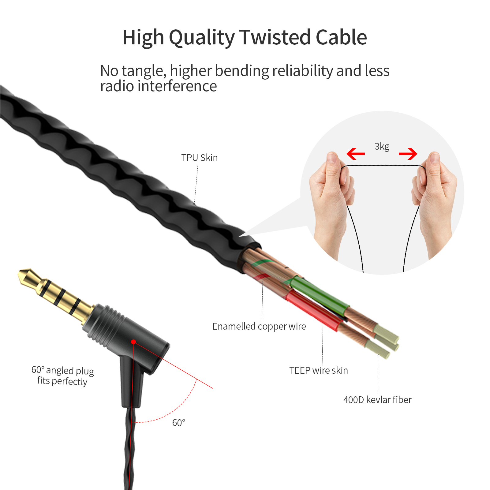 SoundMAGIC E80C Wired Earbuds with Microphone HiFi Stereo Earphones Noise Isolating in Ear Headphones Super Bass for Audiophile. 