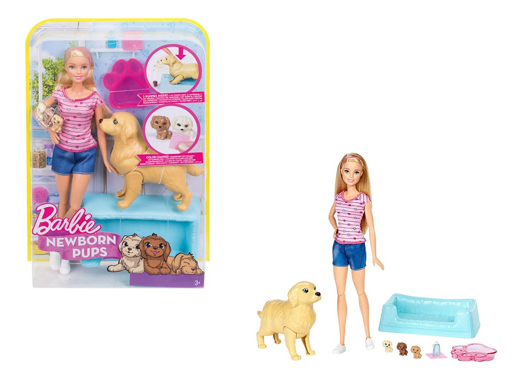 barbie with dog that gives birth