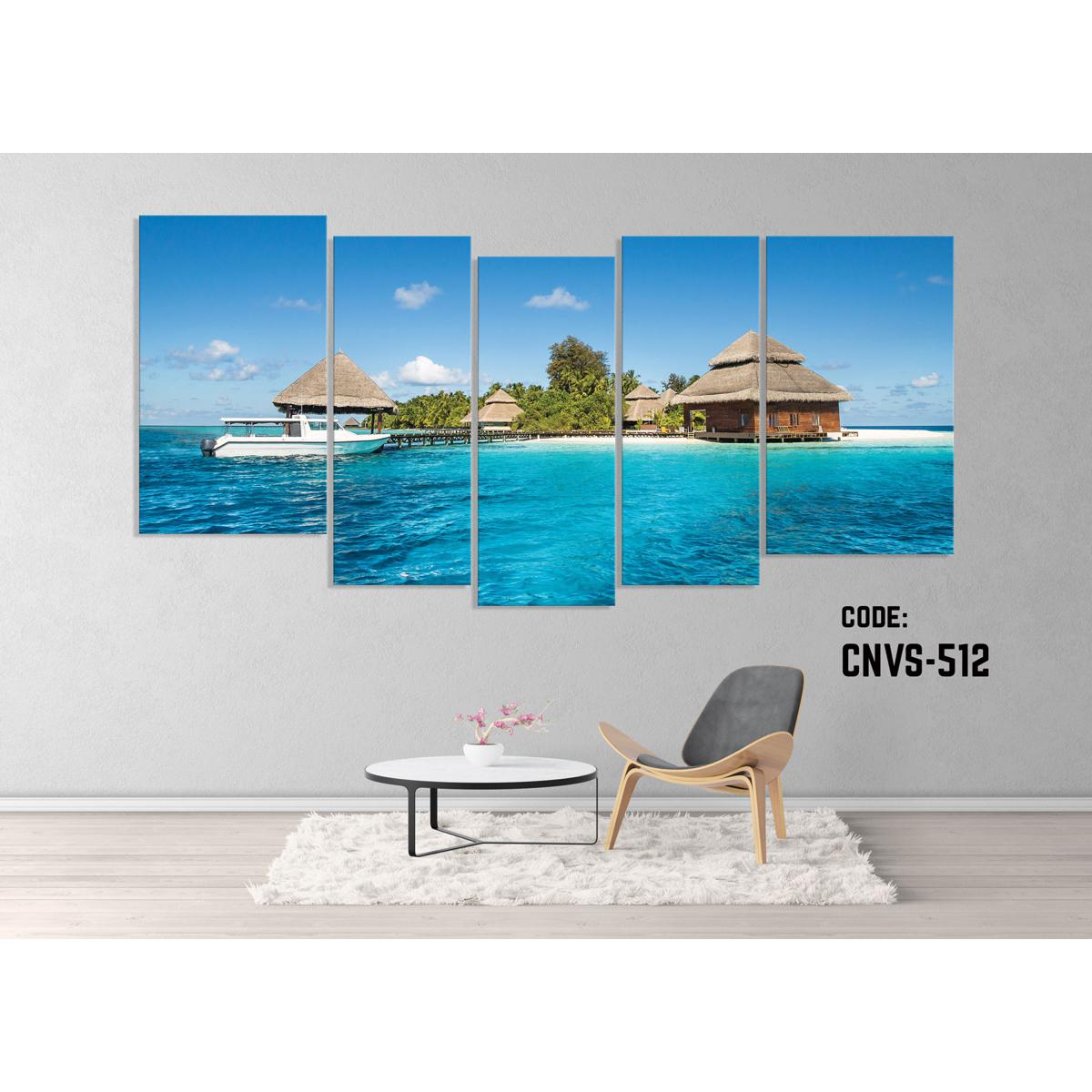 CNVS-512 60″ inch x 36″ inch  Beach Resort Wall Canvas Art Prints