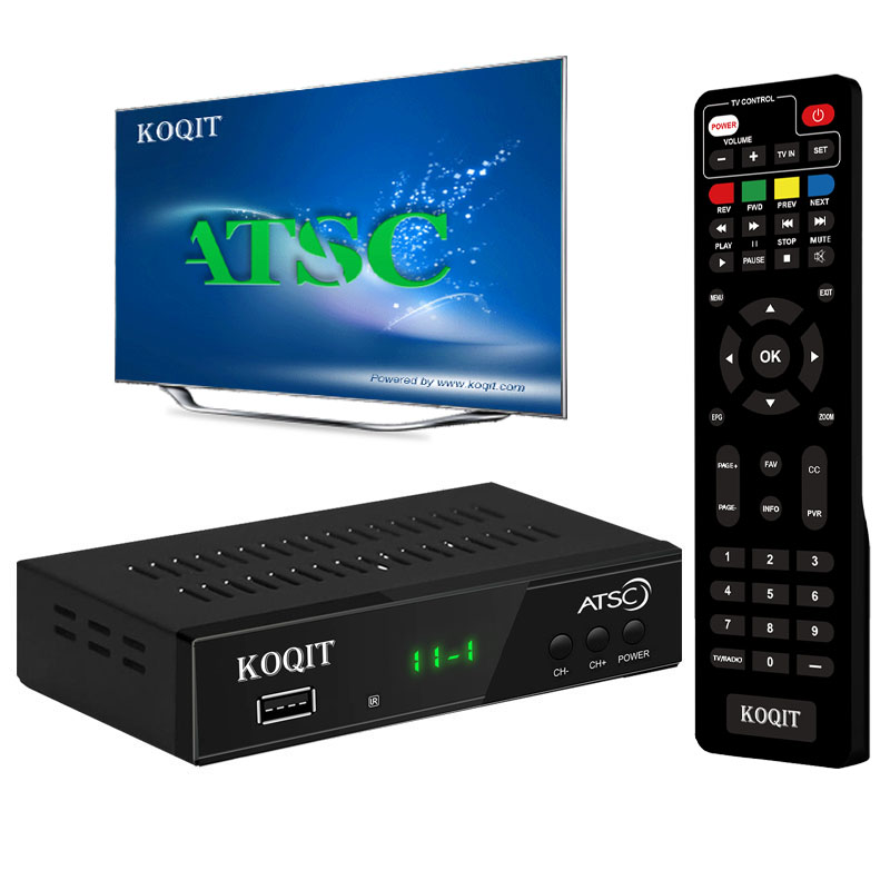 OTA ATSC DVR Recorder For Tv Analog Digital Converter Box QAM Tv Tuner Terrestrial Antenna Coax Universal Remote HD Media Player