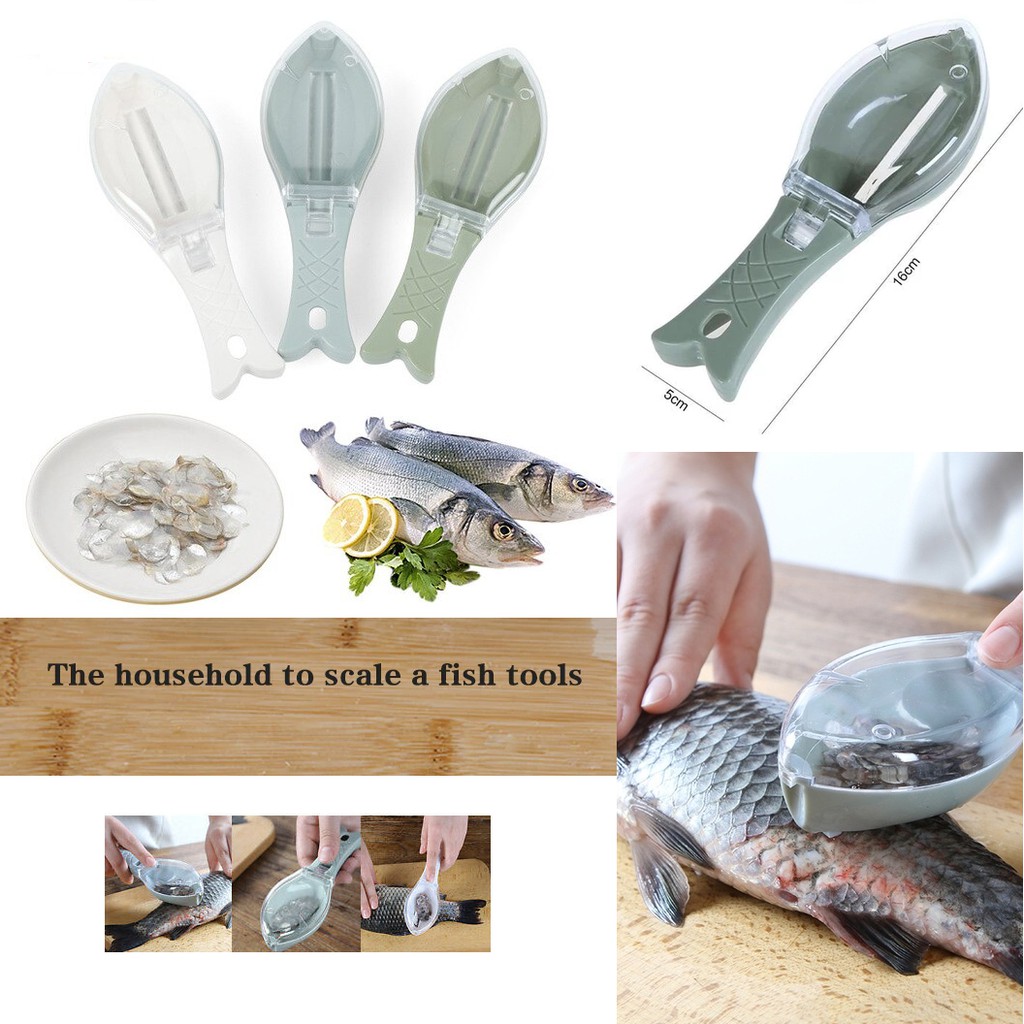 Fish Skin Brush Scraping Fishing Scale Brush Graters Fast Remove. 