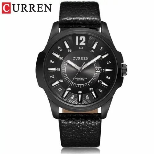 Curren-Date All Black, New Collection , New Stock Elegan Writst Watch For MenMen