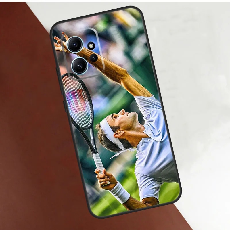 Tennis Roger Federer RF Case For Xiaomi Redmi Note 12 11 10 8 9 Pro 12S 11S 10S 9S Coque For Redmi 12 9C 10C 12C. 