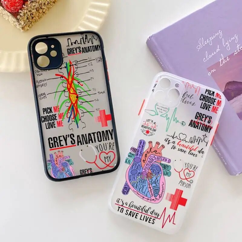 Greys Anatomy You are my person Phone Case For iPhone 13 12 11 14 Mini Pro XS Max Plus transparent Gray Back Cover. 