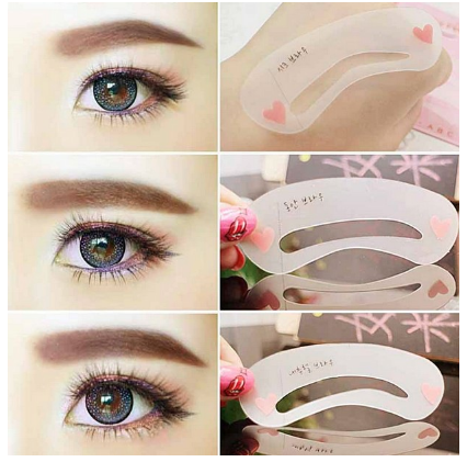 6Pcs/2Set Grooming Shaping Assistant Template Eyebrow Card. 