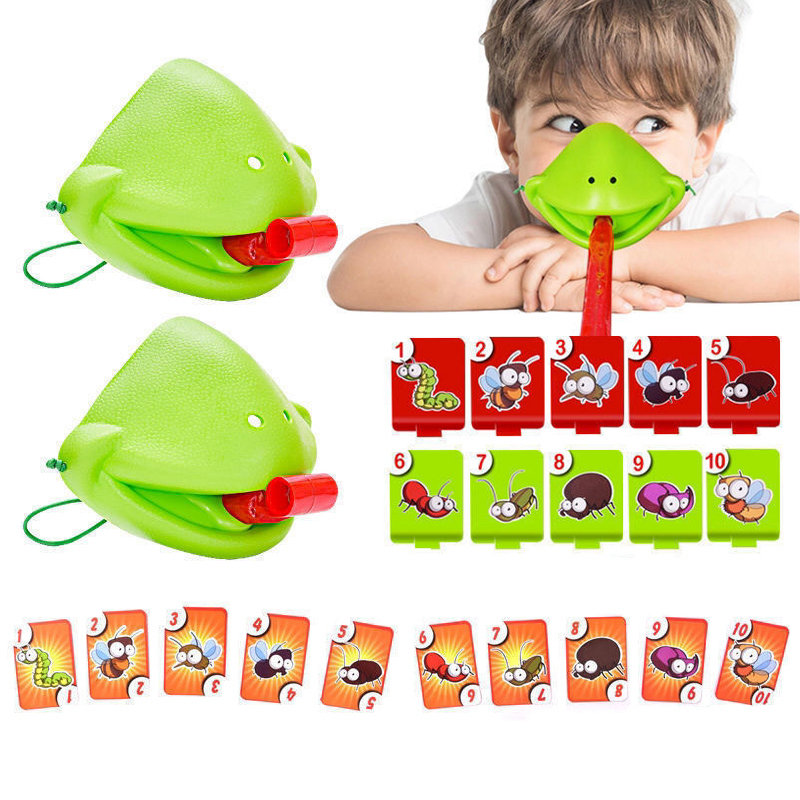 Frog Tongue Out Board Game gluttonous Snake Color. 