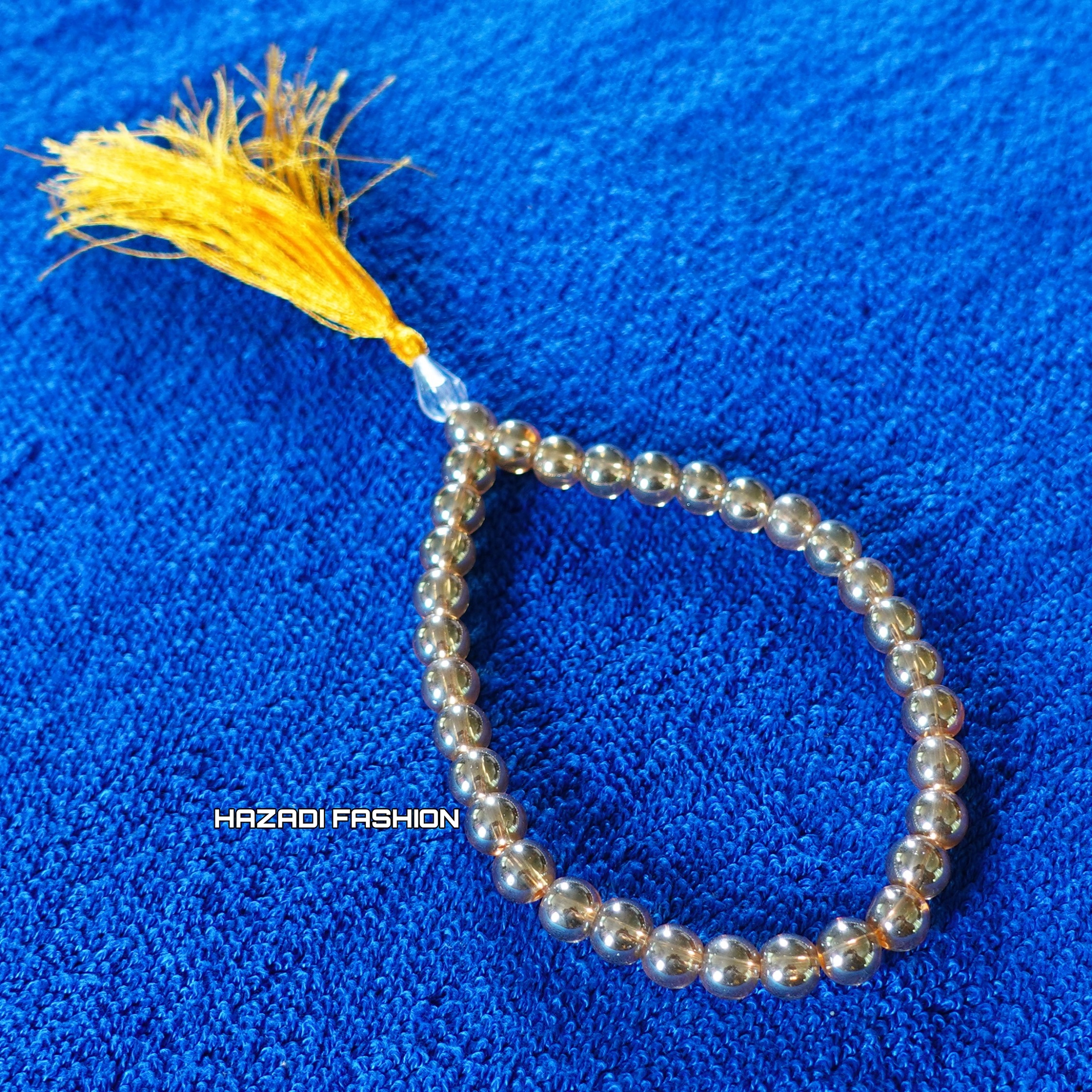 Tosbi 33 Beads Golden Color Prayer Tasbeeh Tasbih: Enhance Your Spiritual Practice - A Beautiful Accessory for Devotion and Prayer.
