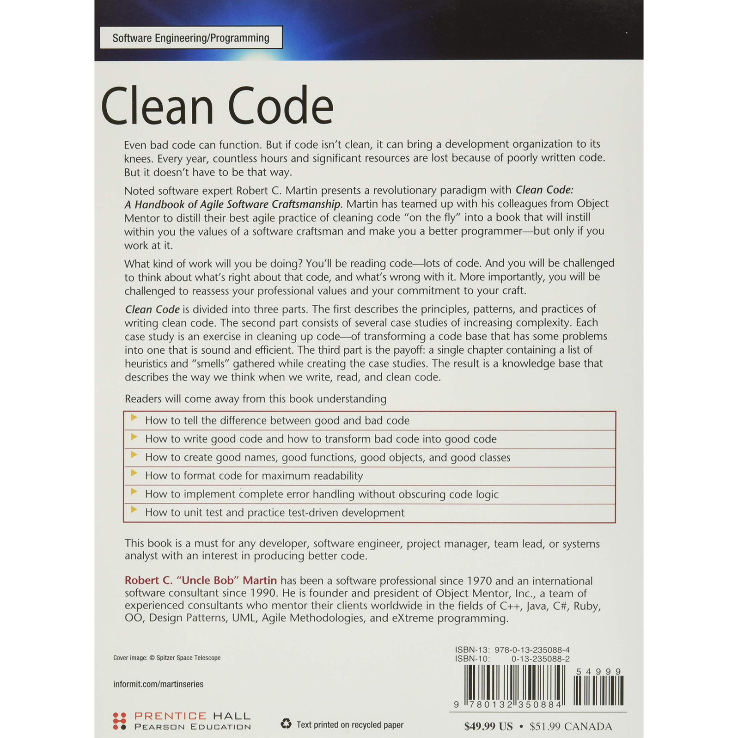 Clean Code: A Handbook of Agile Software Craftsmanship. 