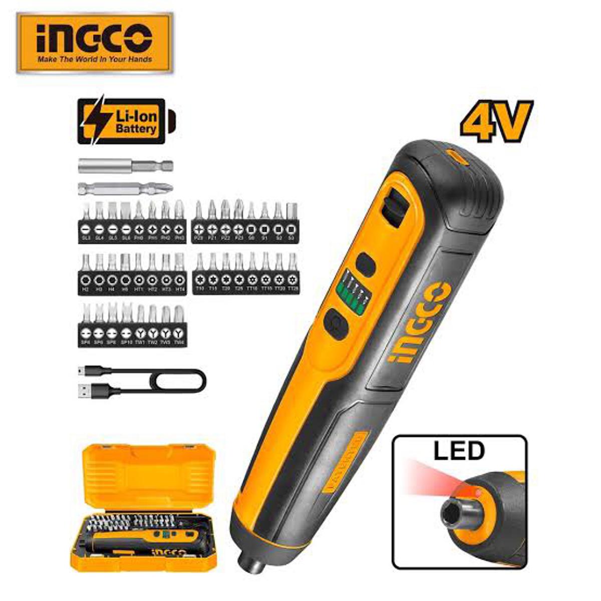 Ingco Cordless Screwdriver 4V-(CSDLI0403)
