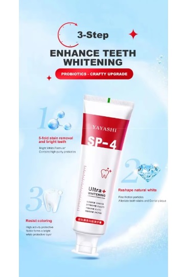 Yayashi sp-4 Probiotic Toothpaste freshen breath maintain oral health whiten teeth Stain Removing Sp-4 Toothpaste Teeth Cleaner Plaque Remove. 