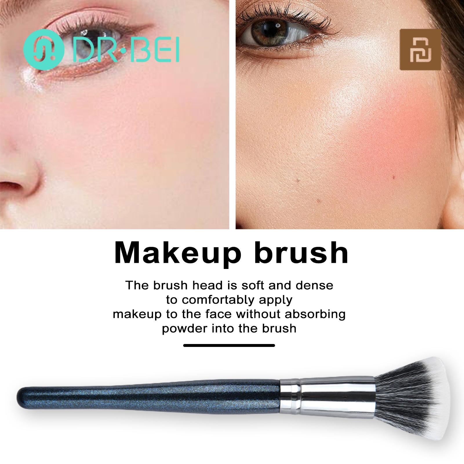 Fiber Stippling Brush Soft Fluffy Stippling Brush for Perfect Makeup Application Ideal for Foundation Loose Powder Eye Shadow Beauty Must-have for Women Two-layered Stippling Brush. 