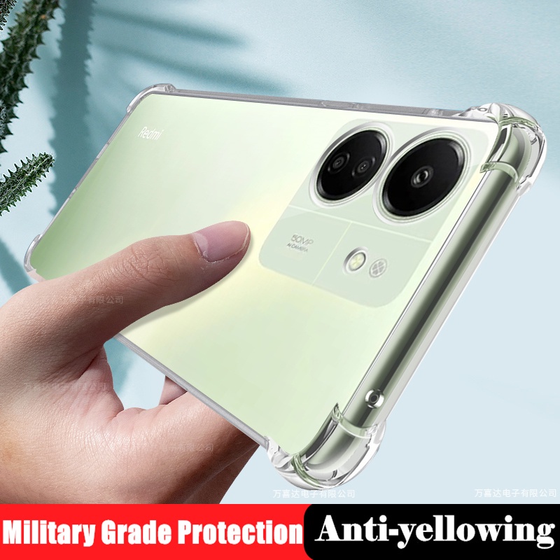 Redmi 13C Phone Case For Redmi 12C 10C Silicone Transparent Shockproof Soft Cover. 