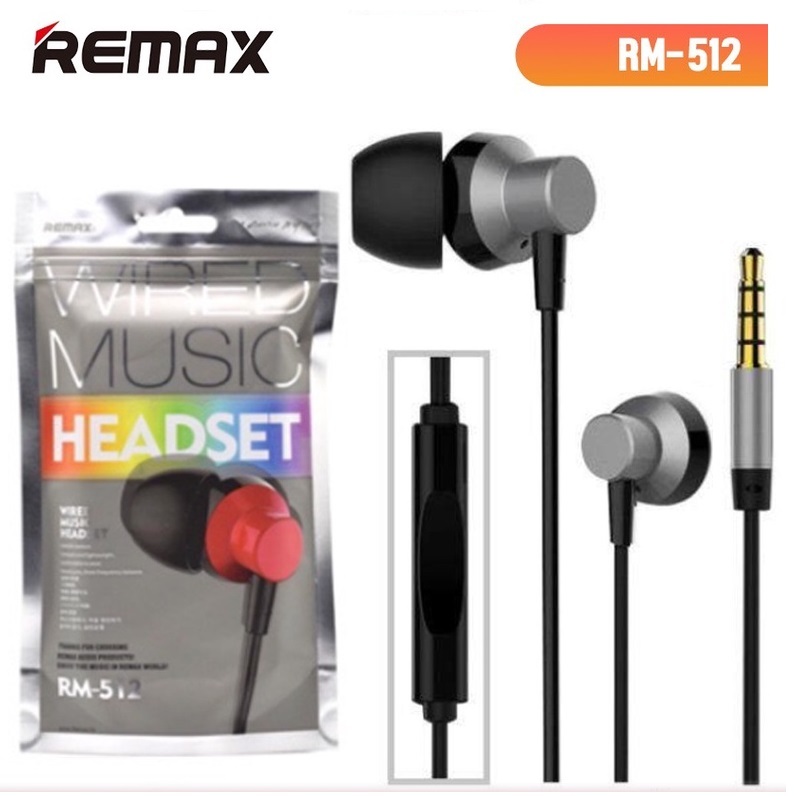 REMAX RM 512 High Performance Wired In Ear Earphone Stereo with Mic ...