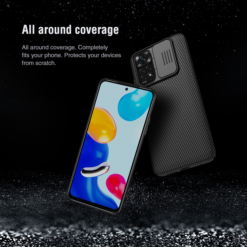 For Xiaomi Redmi Note 11 4G Global NILLKIN Black Mirror Series Camshield PC Phone Case. 