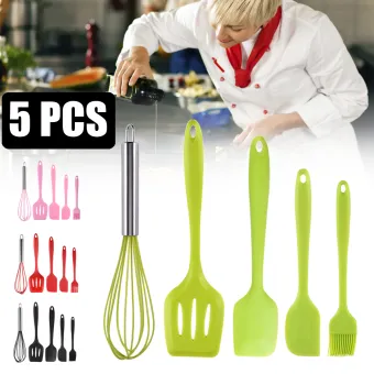 5pcs Silicone Kitchenware Cooking Utensils Kitchen Set Heat Resistant Spatula Soup Spoon Brush Ladle Pasta Colander Non Stick Cookware Kitchen Tools Green Buy Online At Best Prices In Bangladesh Daraz Com Bd