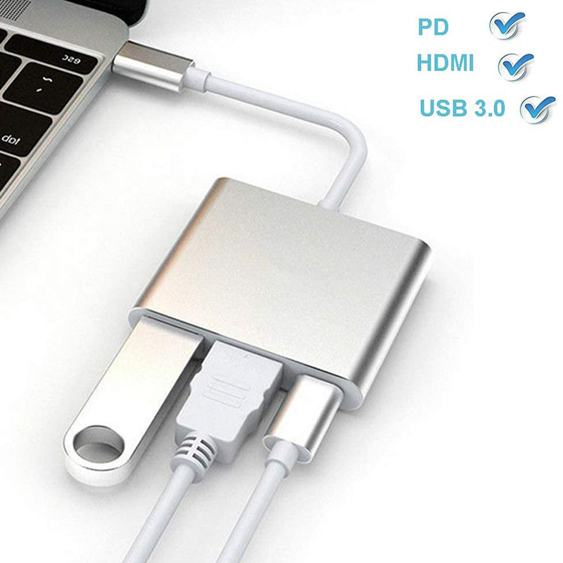 Type-C Adapter Cable Converter for Apple USB-C Digital AV Multiport Adapter MJ1K2AM/A HDMI and USB  FW3. 