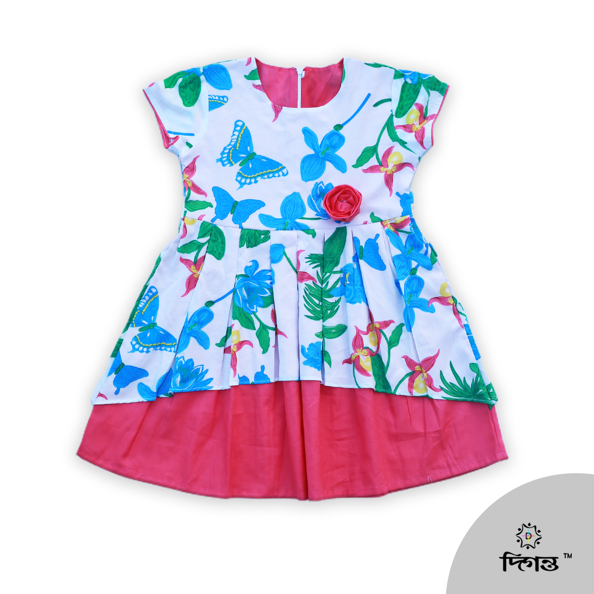 Sweet Cotton Linen Frock For Girls