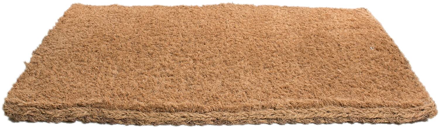 Coconut Coir Plain Doormat; (2 x 1.3) Ft/ (24 x 16) inch, Natural Coco Doormat, Plain Coir Floor Mat, Coir Doormat. 