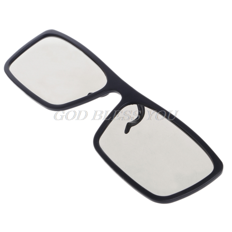 Clip-On Type Circular Passive Polarized 3D Glasses For TV 3D Cinema 0.22mm Drop Shipping. 