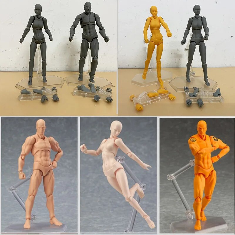 BODY KUN BODY CHAN Action Figure Figma Archetype He She Ferrite Collectible Model Toy with Stand Doll