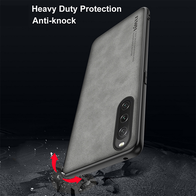For Sony Xperia 10 V Case Blended Matte Soft Shell Wool Texture Design Anti Knock Male For Sony Xperia 10 V Back Cover. 