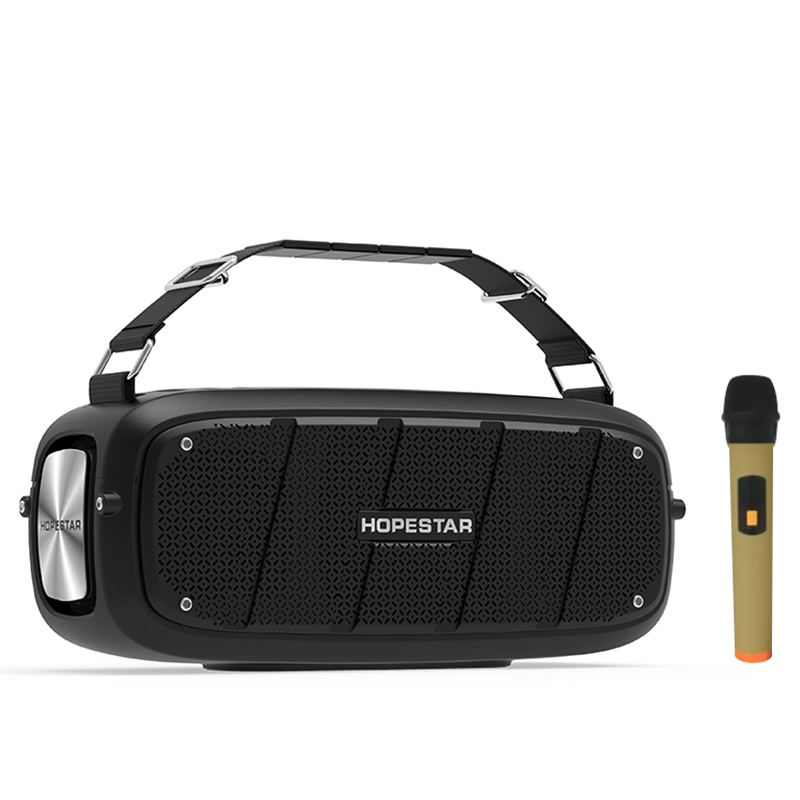 HOPESTAR A20 Pro TWS Portable Outdoor Waterproof Subwoofer Bluetooth Speaker with Microphone, Support Power Bank & Hands-free Call & U Disk & TF Card & 3.5mm AUX