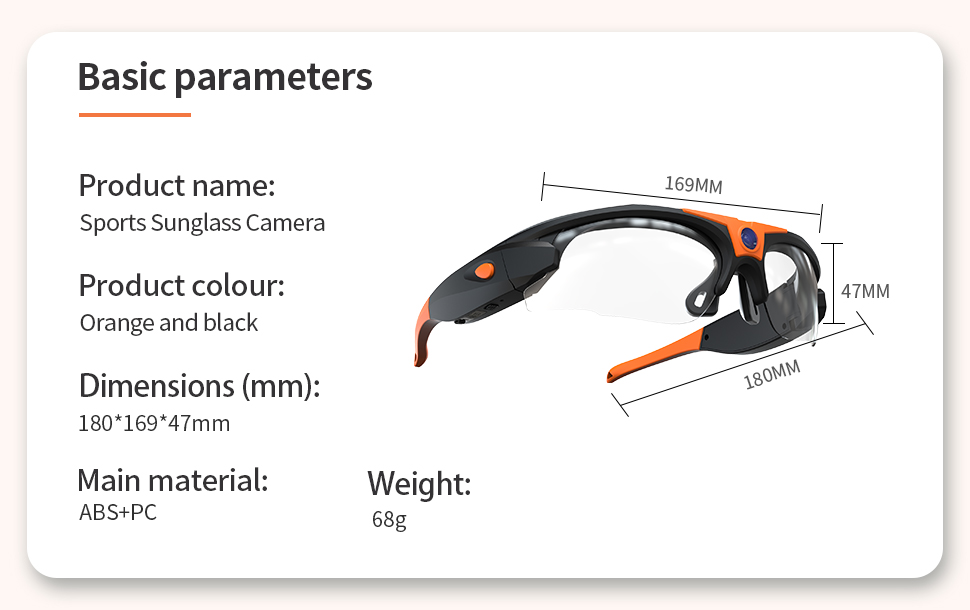 high quality camera recording glasses Xiomi Smart Glasses Video V13 With Camera Sunglasses 2022 Smart Wifi Camera Eye Glasses. 