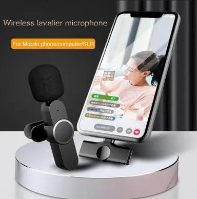 K9 Wireless Lavalier Microphone Upgraded Plug-Play Auto-Syncs Mic For Vlogs Interview Youtubers (NO APP or Bluetooth Needed)