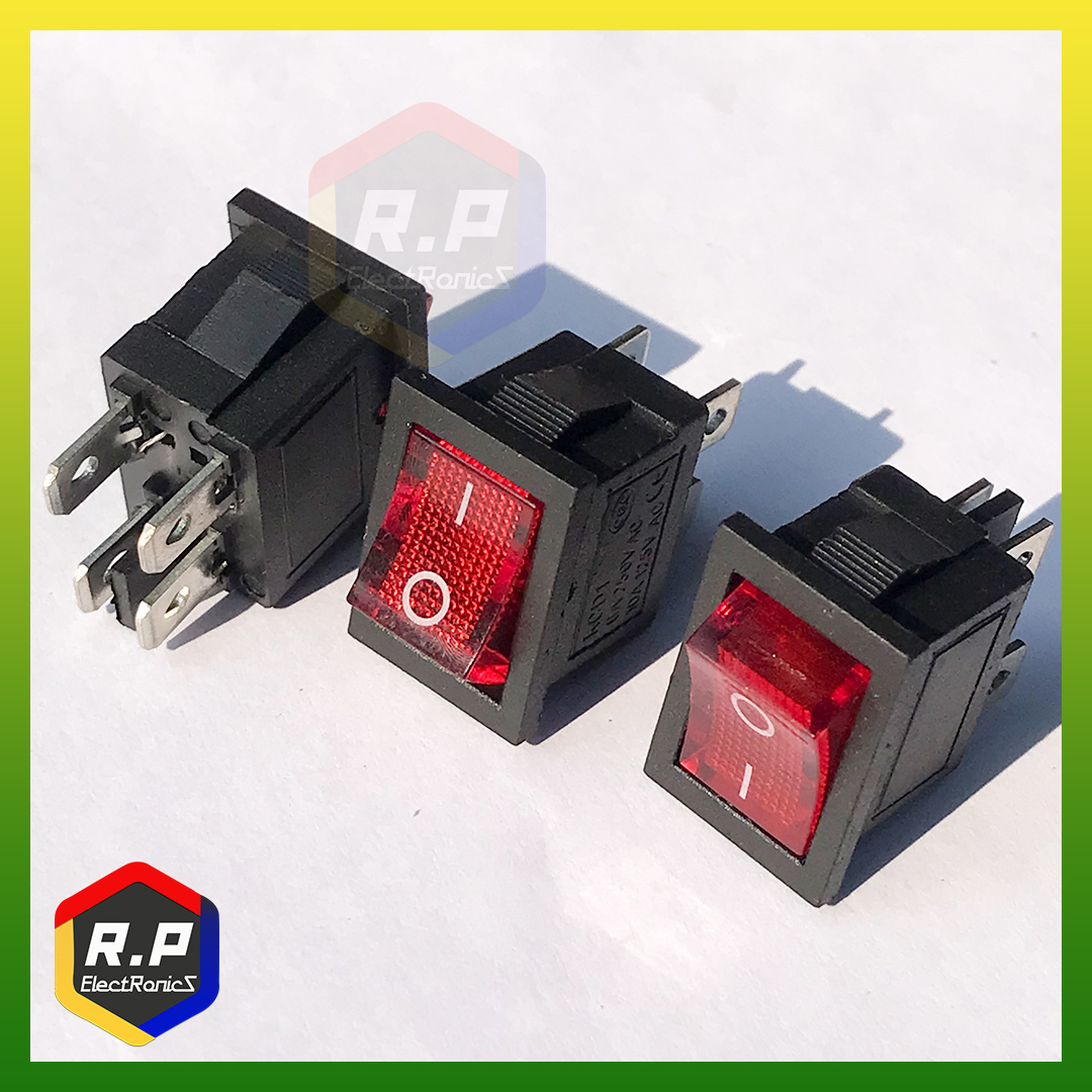 Red Black ON/OFF SWITCH mini 4 PINS(6A/250V) [2PC] | Daraz.com.bd